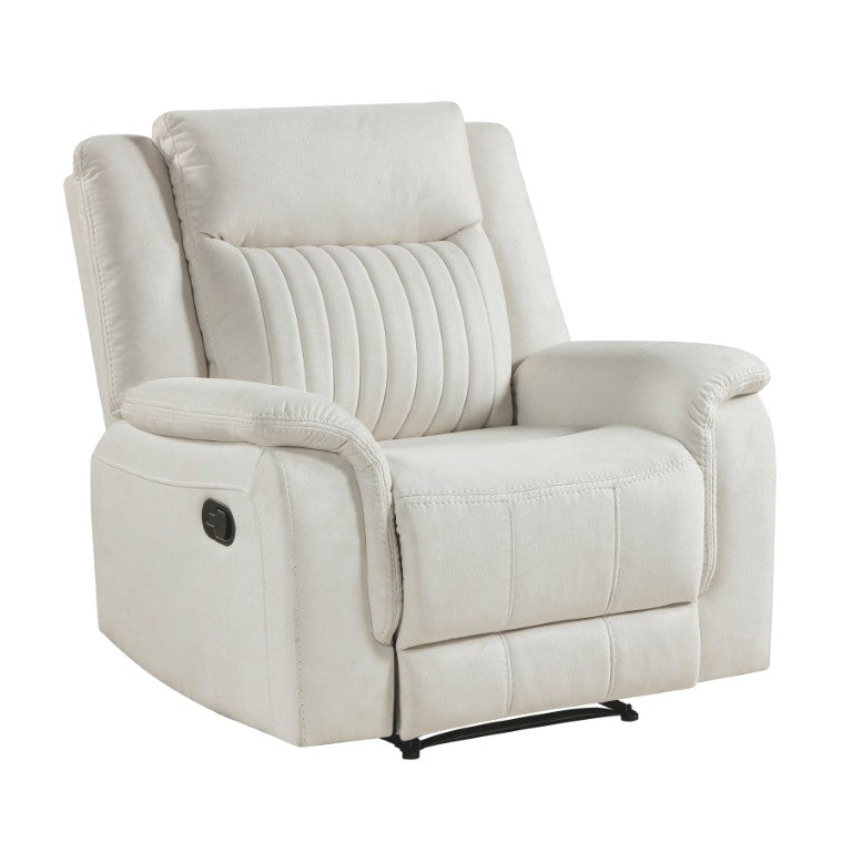 English Elm Contemporary Manual Recliner with Pocket Coil Support and Solid Wood Frame for Living Rooms Beige B011P585692