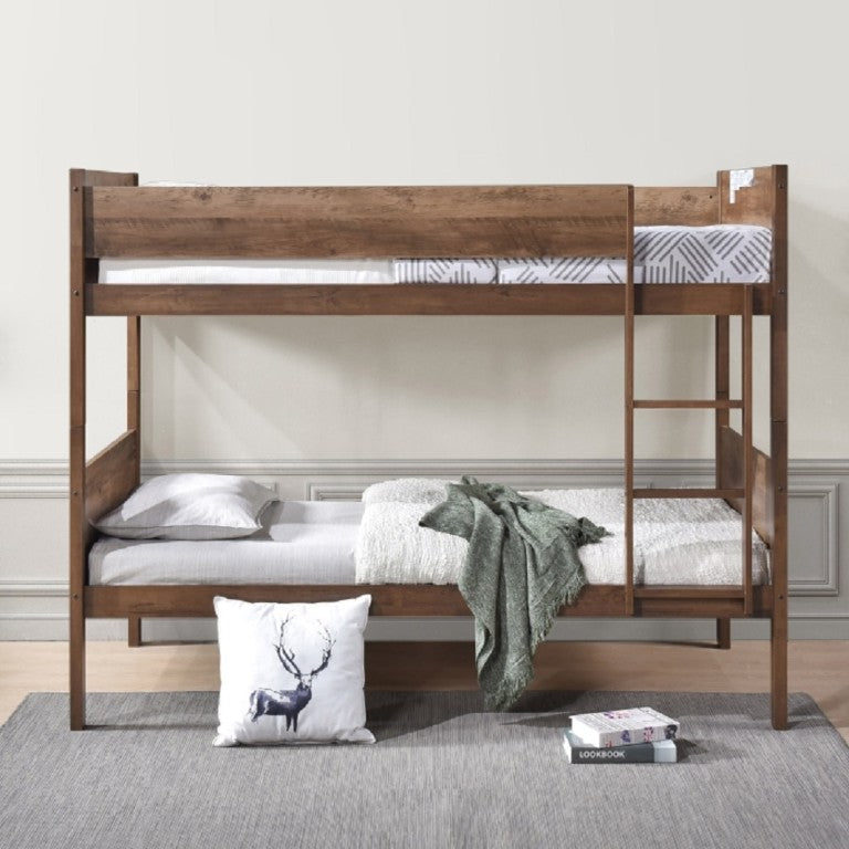 English Elm Brown Mission Style Bunk Bed Solid Wood Twin Stackable Kids Bedroom Platform B011P586390