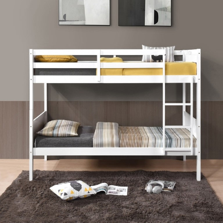 English Elm Mission Style Twin Over Bunk Bed Rubberwood X Panel Design Kids Guest Room B011P586391