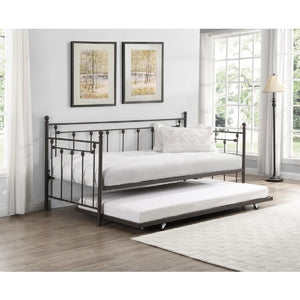 English Elm Victorian Ornate Wrought Metal Daybed with Pull Out Trundle for Guest Rooms Copper Iron B011P586394