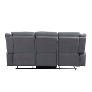 English Elm Contemporary Gray Microfiber Reclining Sofa and Loveseat Set for Modern Living Rooms Gray 1pc Sofa B011P586405
