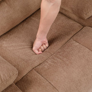 English Elm Brown Microfiber Power Lift Recliner with Heat Massage and USB Charging Ports B011P587004