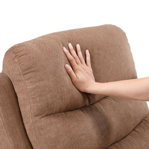 English Elm Brown Microfiber Power Lift Recliner with Heat Massage and USB Charging Ports B011P587004