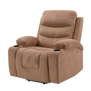 English Elm Brown Microfiber Power Lift Recliner with Heat Massage and USB Charging Ports B011P587004