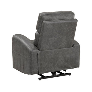 English Elm Modern Power Lift Recliner Chair Faux Leather Upholstered with Pocket Coil Seating Support B011P587005