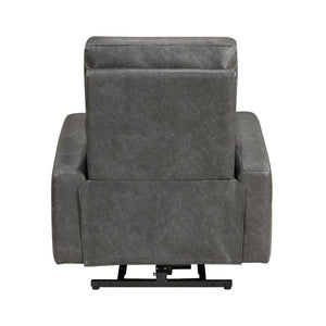 English Elm Modern Power Lift Recliner Chair Faux Leather Upholstered with Pocket Coil Seating Support B011P587005