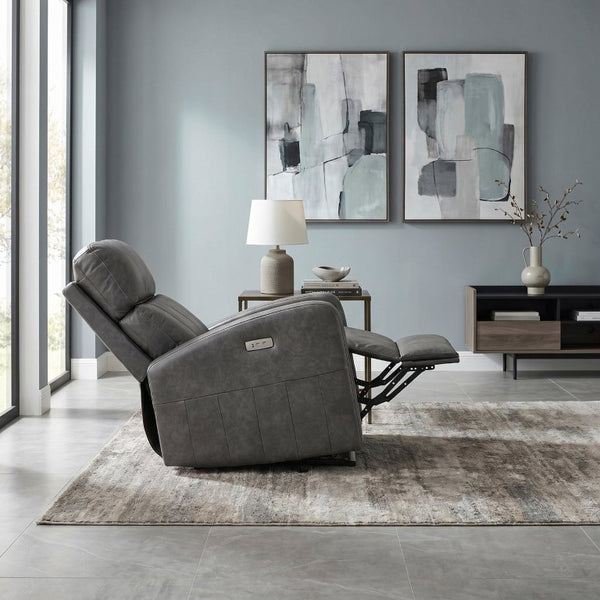 English Elm Modern Power Lift Recliner Chair Faux Leather Upholstered with Pocket Coil Seating Support B011P587005