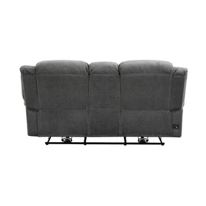 English Elm Modern Power Reclining Loveseat with Console USB Charging Microfiber Seating B011P587691