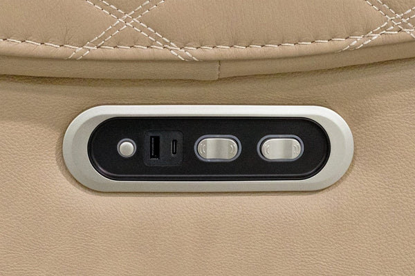 English Elm Top Grain Leather Match Power Recliner with Zero Gravity and USB Charging Ports B011P587704