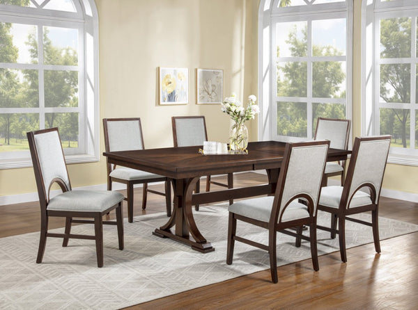 English Elm 1Pc Extendable Trestle Dining Table Mid-Century Warm Brown Wood Butterfly Leaf Seat B011P589425