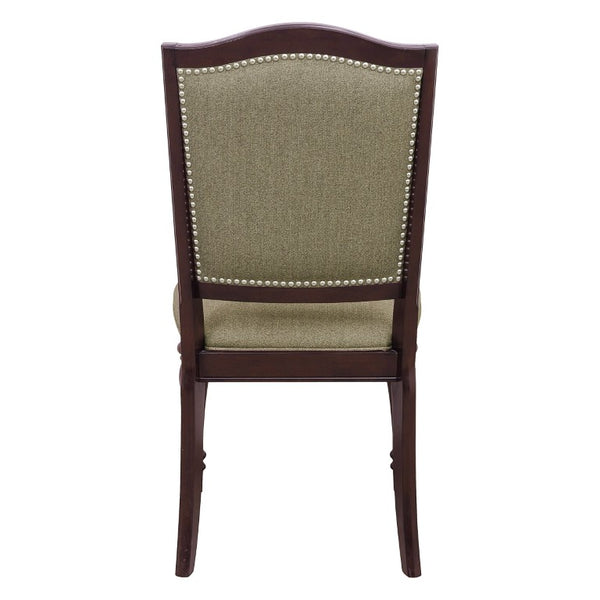 English Elm Black Matte Pine Wood Dining Chair Set with Double X Back Transitional Style Dark Cherry 6 Pc Side Chair B011P590187