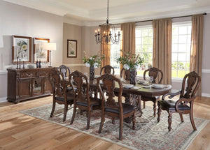 English Elm Wire Brushed Oak Nailhead Upholstered Dining Chairs Set of Four Farmhouse Linen Style Dark Oak 8 Pc Arm Chair B011P590202