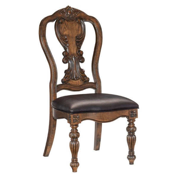 English Elm Wire Brushed Oak Nailhead Upholstered Dining Chairs Set of Four Farmhouse Linen Style Dark Oak 10 Pc Side Chair B011P590205