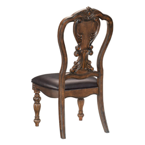 English Elm Wire Brushed Oak Nailhead Upholstered Dining Chairs Set of Four Farmhouse Linen Style Dark Oak 10 Pc Side Chair B011P590205