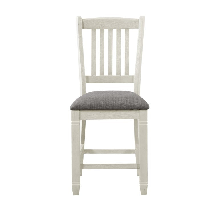 English Elm Antique White Hardwood Counter Height Dining Chairs Set of Six Farmhouse Style B011P590221