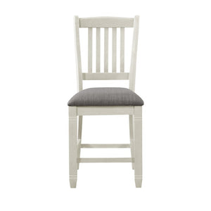 English Elm Antique White Hardwood Counter Height Dining Chairs Set of Six Farmhouse Style B011P590221