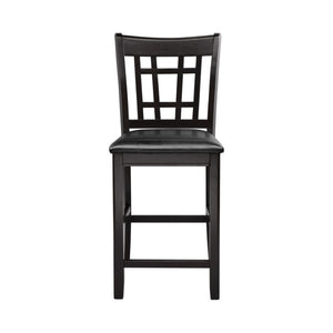 English Elm Dark Cherry Oak Veneer Counter Height Dining Chairs Set of Four Mission Craftsman Style B011P590223