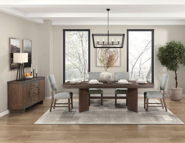 English Elm Brown X-Back Wood Dining Chair Set of Four with Upholstered Seat Acacia Veneer Gray 6 Piece B011P590247
