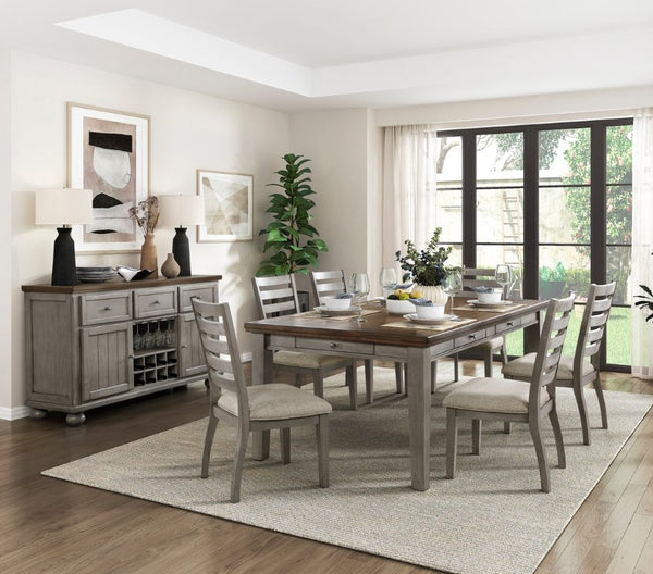 English Elm Beige Upholstered Ladder Back Dining Chair Set of Four Arts and Crafts Style Beige Wood 20 L x 22.5 W x 38 H B011P590301