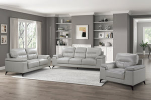 English Elm Luxurious Top Grain Leather Accent Armchair with Pillow Arms and Metal Legs Modern B011P590616
