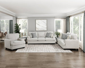 English Elm Transitional Armchair Chenille Upholstered Nailhead Trim Plywood Frame Living Room Seat Sand B011P592481