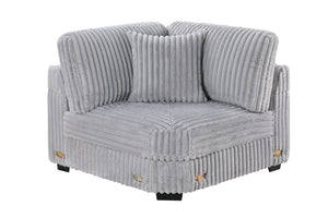 English Elm Reclining 3 Piece Top Grain Leather Sofa Set with Pocket Coil Cushions Modern Living Room Gray, Mink Corduroy B011P593068