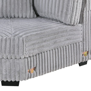 English Elm Reclining 3 Piece Top Grain Leather Sofa Set with Pocket Coil Cushions Modern Living Room Gray, Mink Corduroy B011P593068