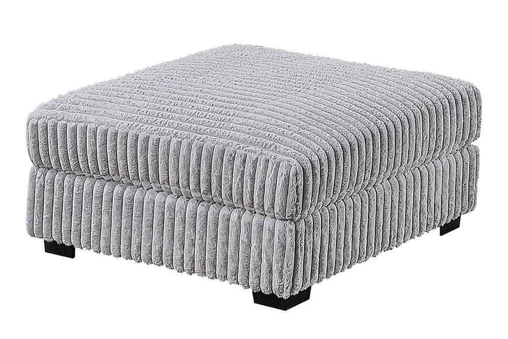 English Elm 1Pc Plush Jumbo Corduroy Square Ottoman Modular Living Room Footrest Seating B011P593072
