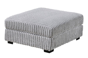 English Elm 1Pc Plush Jumbo Corduroy Square Ottoman Modular Living Room Footrest Seating B011P593072