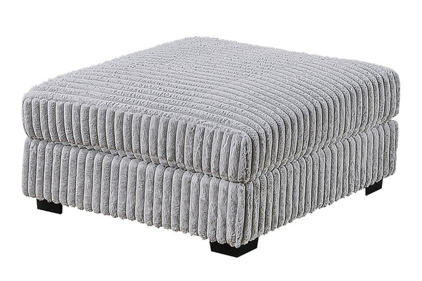 English Elm 1Pc Plush Jumbo Corduroy Square Ottoman Modular Living Room Footrest Seating B011P593072