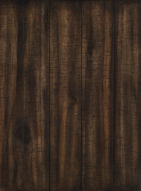 English Elm Solid Acacia Queen Bed Tall Headboard Driftwood Charcoal Finish Transitional Bedroom B011S01123