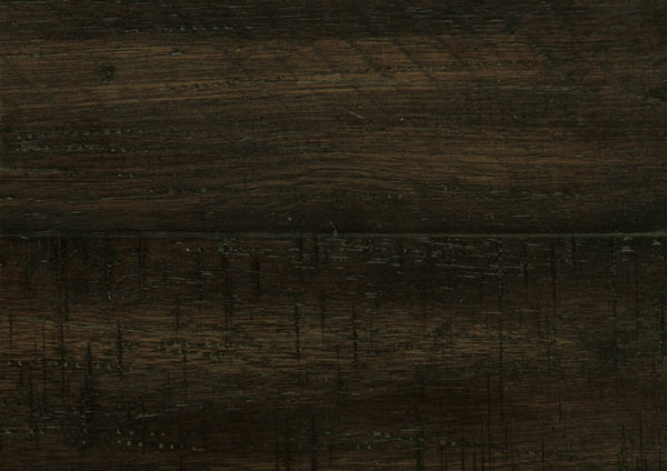 English Elm Solid Acacia Queen Bed Tall Headboard Driftwood Charcoal Finish Transitional Bedroom B011S01123