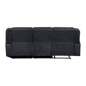 English Elm 2-Piece Chenille Reclining Sectional with Chaise Cup Holders Modern Living Room Sofa B011S01311