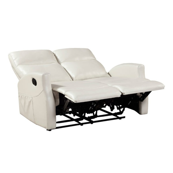English Elm Contemporary Wall Hugger Reclining Sofa Set Faux Leather Pocket Coil Living Room B011S02514