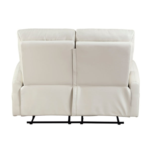 English Elm Contemporary Wall Hugger Reclining Sofa Set Faux Leather Pocket Coil Living Room B011S02514
