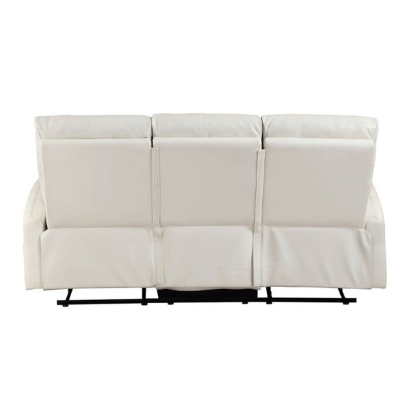 English Elm Contemporary Wall Hugger Reclining Sofa Set Faux Leather Pocket Coil Living Room B011S02514