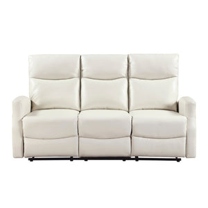 English Elm Contemporary Wall Hugger Reclining Sofa Set Faux Leather Pocket Coil Living Room B011S02514