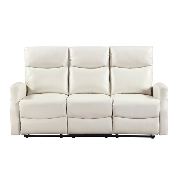 English Elm Contemporary Wall Hugger Reclining Sofa Set Faux Leather Pocket Coil Living Room B011S02514