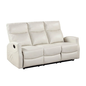 English Elm Contemporary Wall Hugger Reclining Sofa Set Faux Leather Pocket Coil Living Room B011S02514