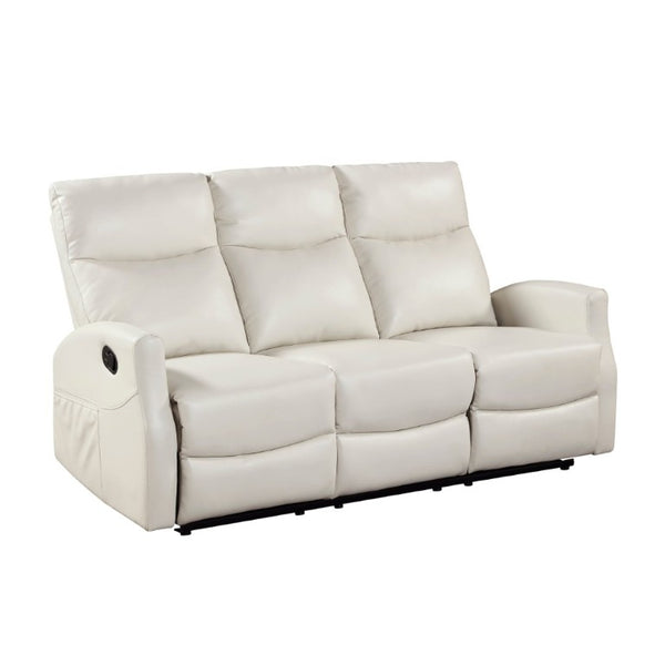 English Elm Contemporary Wall Hugger Reclining Sofa Set Faux Leather Pocket Coil Living Room B011S02514