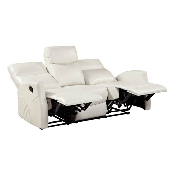 English Elm Contemporary Wall Hugger Reclining Sofa Set Faux Leather Pocket Coil Living Room B011S02514