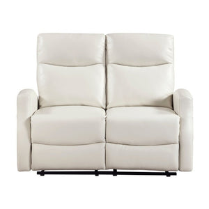 English Elm Contemporary Wall Hugger Reclining Sofa Set Faux Leather Pocket Coil Living Room B011S02514