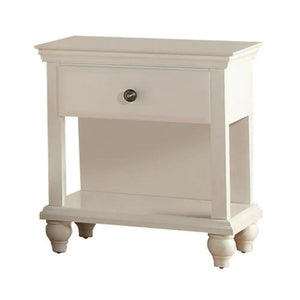 English Elm White Eastern King Panel Bed Set with Matching Nightstands Classic Farmhouse Bedroom B011S02524