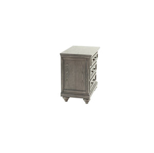 English Elm Antique Gray Oak Sleigh Bed Set Eastern King with Two Nightstands Barn Transitional B011S02536