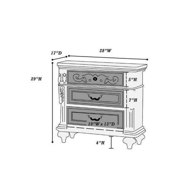English Elm Majestic Eastern King Bedroom Set Carved Scrollwork Antique Cherry Formal Traditional Style B011S02554