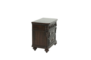 English Elm Majestic Eastern King Bedroom Set Carved Scrollwork Antique Cherry Formal Traditional Style B011S02554