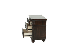 English Elm Majestic Eastern King Bedroom Set Carved Scrollwork Antique Cherry Formal Traditional Style B011S02554