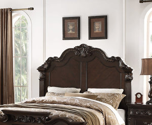 English Elm Majestic Eastern King Bedroom Set Carved Scrollwork Antique Cherry Formal Traditional Style B011S02554