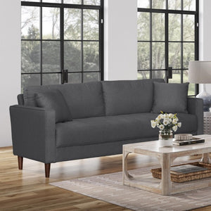 English Elm Contemporary Button Tufted Fabric Sofa and Loveseat Set for Polished Living Spaces Gray B011S02559