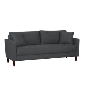 English Elm Contemporary Button Tufted Fabric Sofa and Loveseat Set for Polished Living Spaces Gray B011S02559